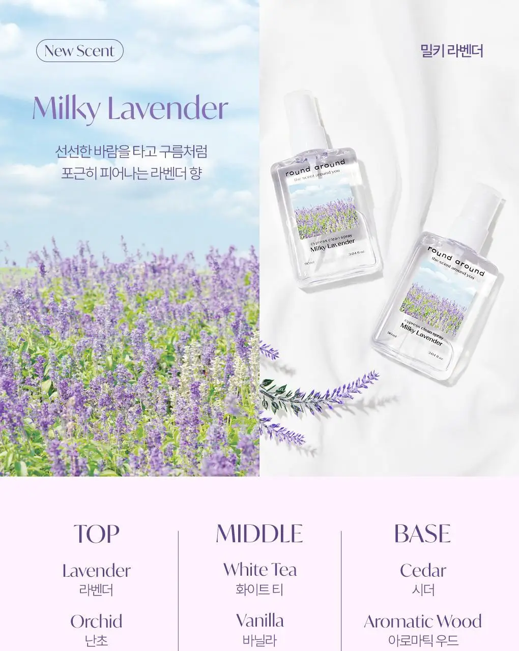 [신규향출시] 라운드어라운드 편백 클린 스프레이 90ml 단품/콜라보기획 상세페이지 6